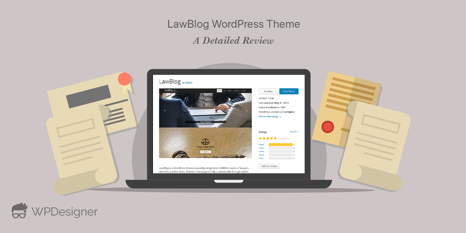 LawBlog theme review by WpDesigner