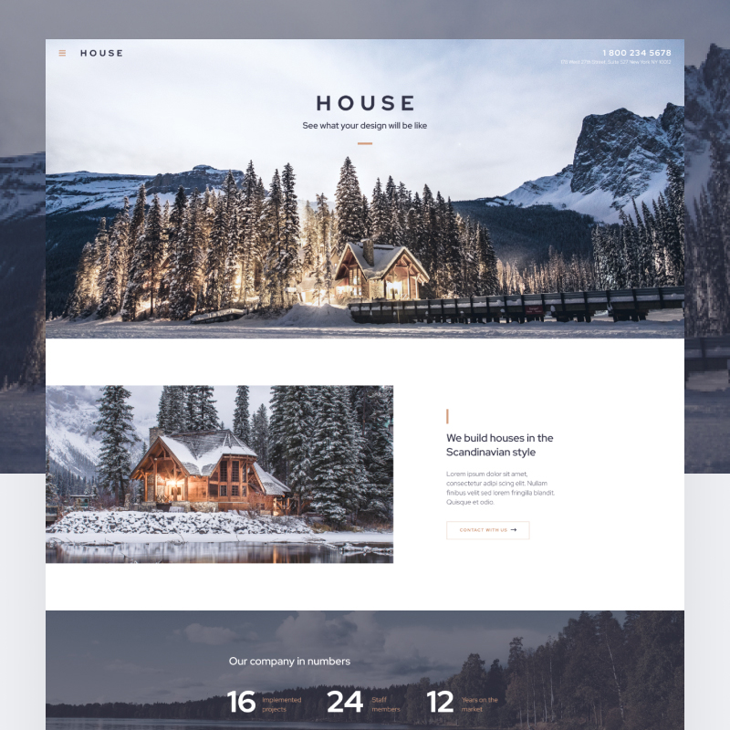 House - Modern And Minimalistic Construction Project Website WordPress Theme