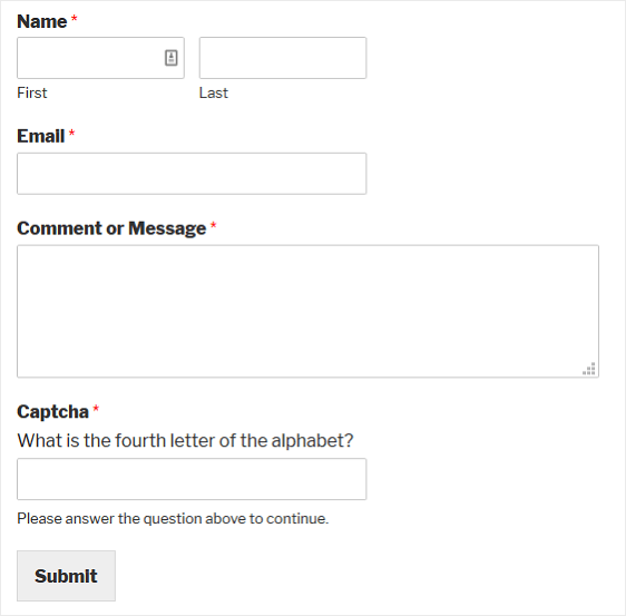 Final Custom Captcha Form captcha